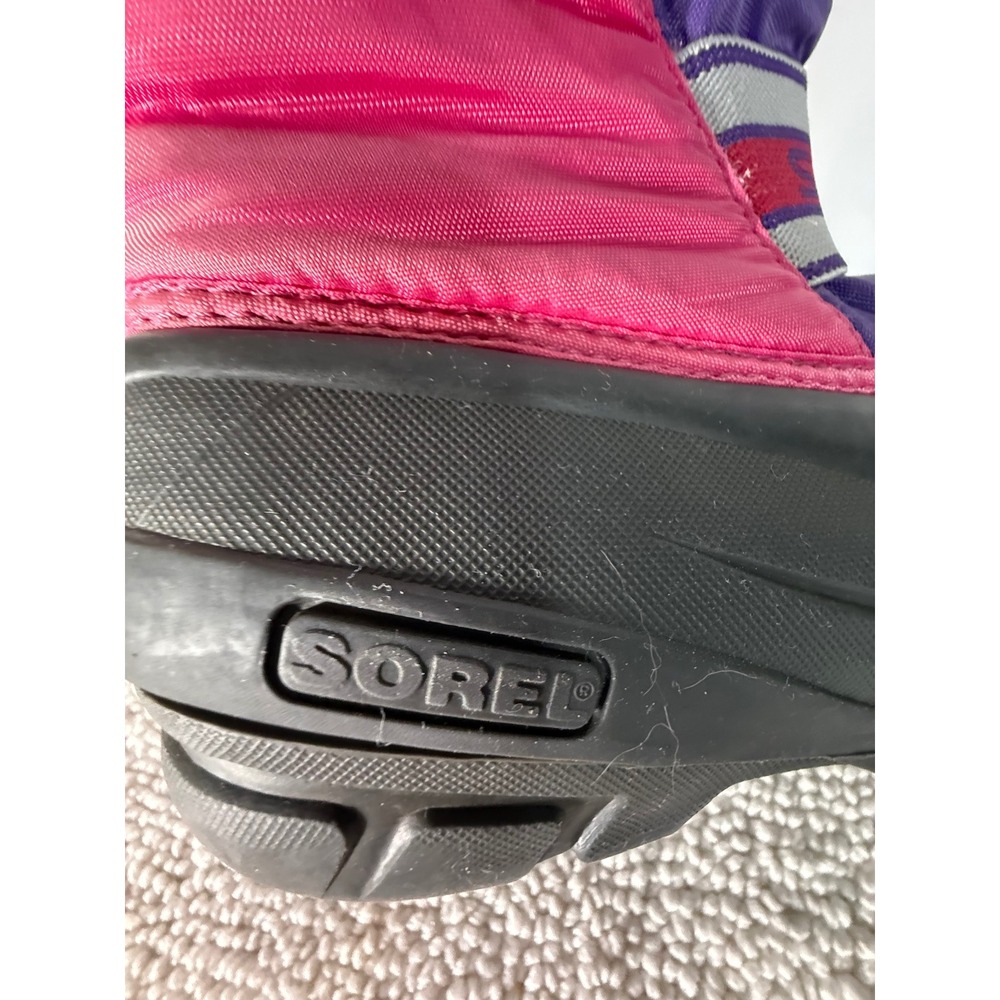 Sorel Kids Pink Purple Snow Boots Waterproof Winter Insulated NY1799-600 Size 1 - Picture 11 of 12
